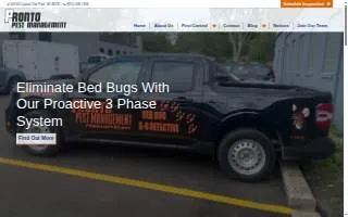 Pronto Pest Management website
