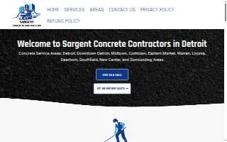 Sargent Concrete Contractors of Detroit website