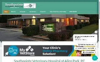 Southpointe Veterinary Hospital of Detroit website
