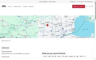 SVS Vision Optical Centers of Detroit website