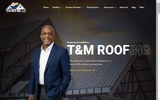 T&M Roofing website