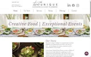 Two Unique Catering & Event Planning of Detroit website