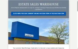 Estate Sales Warehouse of East Grand Rapids website