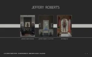 Jeffery Roberts Design website