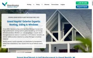 Veenkamp Roofing and Siding of East Grand Rapids website