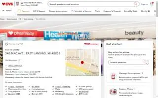 CVS of East Lansing website