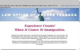 Ferrara Law Offices of Eastpointe website