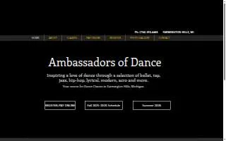 Ambassadors of Dance website