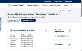 Corewell Health Urgent Care - Farmington Hills North