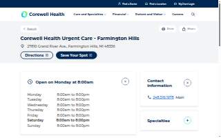 Corewell Health Urgent Care - Farmington Hills