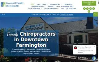 Cromwell Family Chiropractic of Farmington website