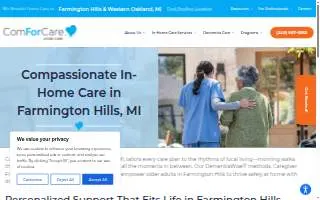 ComForCare Home Care (Farmington Hills) website