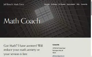 Jeff Brasch, Math Tutor of Farmington website
