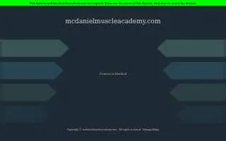 McDaniel Muscle Academy website