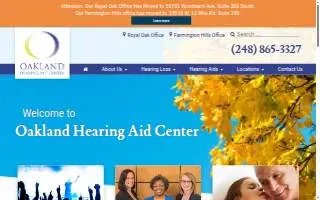 Oakland Hearing Aid Center of Farmington website