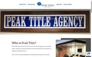 Peak Title Of Michigan Inc website
