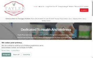 Tayler Prescriptions website