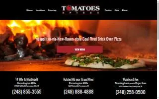 Tomatoes Apizza (Halsted Rd.) website