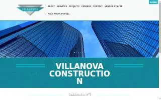 Villanova Construction Co website