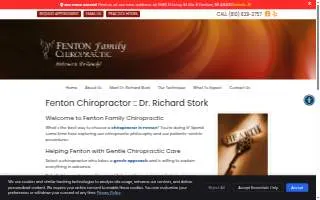 Fenton Family Chiropractic website