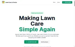 Lawn Care in Fenton website