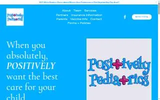 Positively Pediatrics website