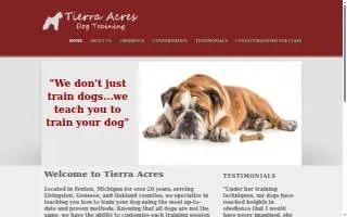 Tierra Acres website