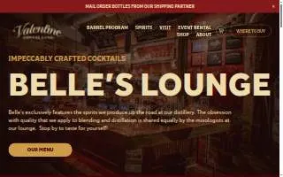 Belle's Lounge by Valentine Distilling Co. website