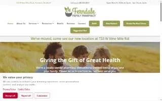 Ferndale Family Pharmacy website