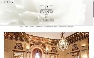 Petit Fleur Events website
