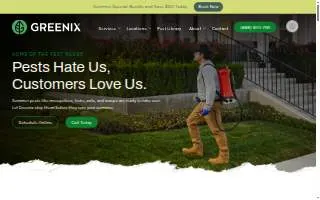 Greenix Pest Control of Flint website