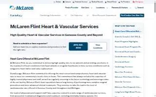 Heart and Vascular Services - McLaren Flint website