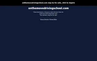 On the Move Driving School website