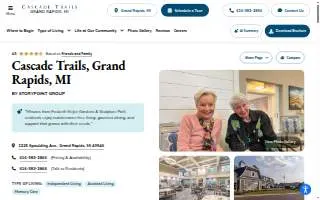 Cascade Trails Senior Living website