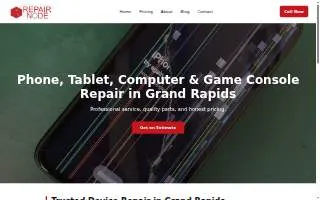 Repair Node of Comstock Park website