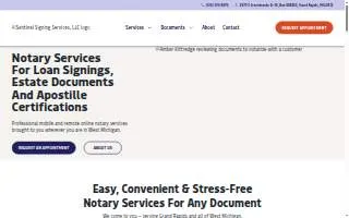 Sentinel Signing Services of Forest Hills website