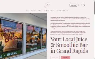 Sip Organic Juice Bar website
