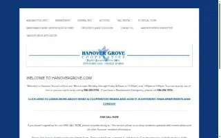 Hanover Grove Cooperative website