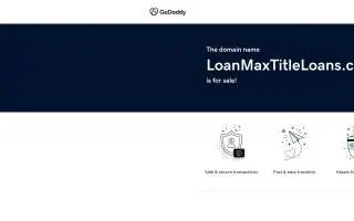 LoanMax Title Loans of Garden City website