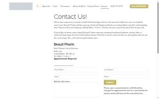 Beauti Pharm Med Spa website