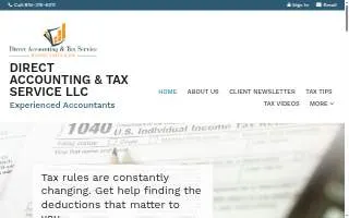 Direct Accounting & Tax Service website