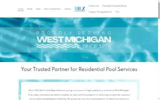Bilz Pools & Spas website
