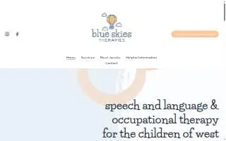 Blue Skies Therapies website