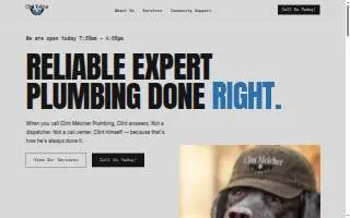 Clint Melcher Plumbing website