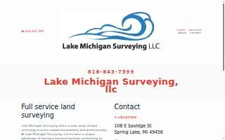Lake Michigan Surveying of Grand Haven website