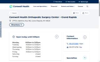 Corewell Health Orthopedic Surgery Center – Grand Rapids