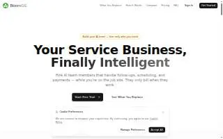 Bloom a Business website