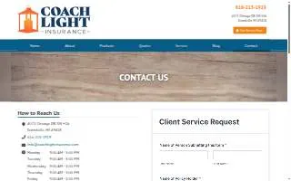 Coach Light Insurance Agency website