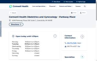 Corewell Health Obstetrics and Gynecology - Parkway Place