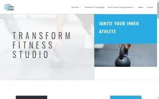 Transform Fitness Studio website